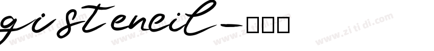 GI Stencil字体转换
